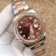 Copy Rolex Datejust II Oyster 41MM 2-Tone Rose Gold Diamond Markers Fluted Bezel Brown Dial Watch (2)_th.jpg